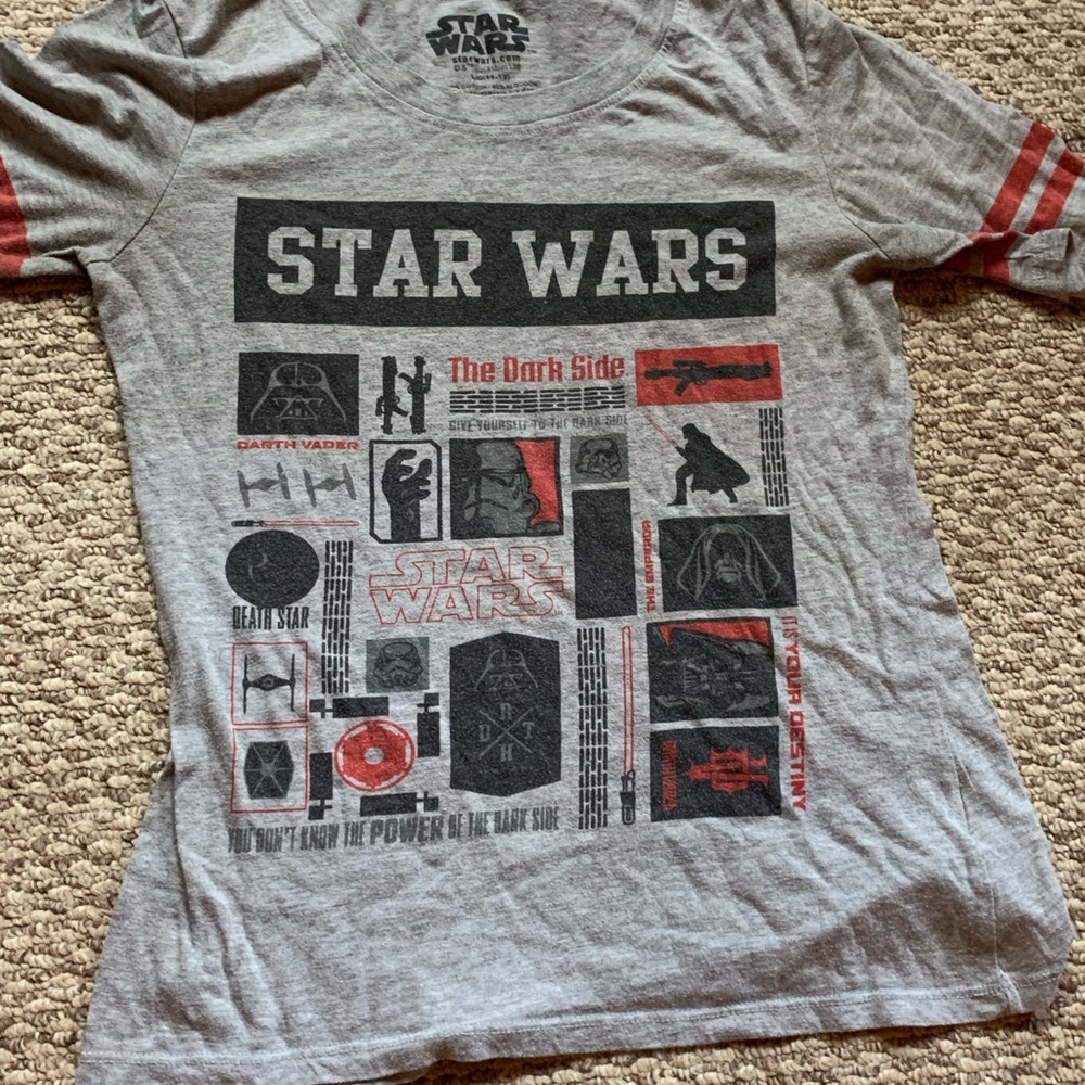 Gray Star Wars tee